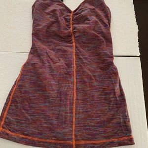 Lululemon multi color bra tank sz 4